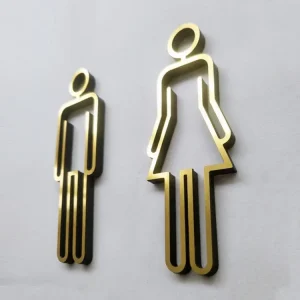WC Symbol 20 cm Acryl (Gold)