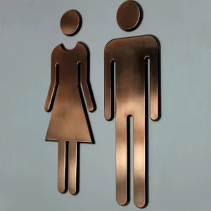 WC Symbol 20 cm (Antique Copper)