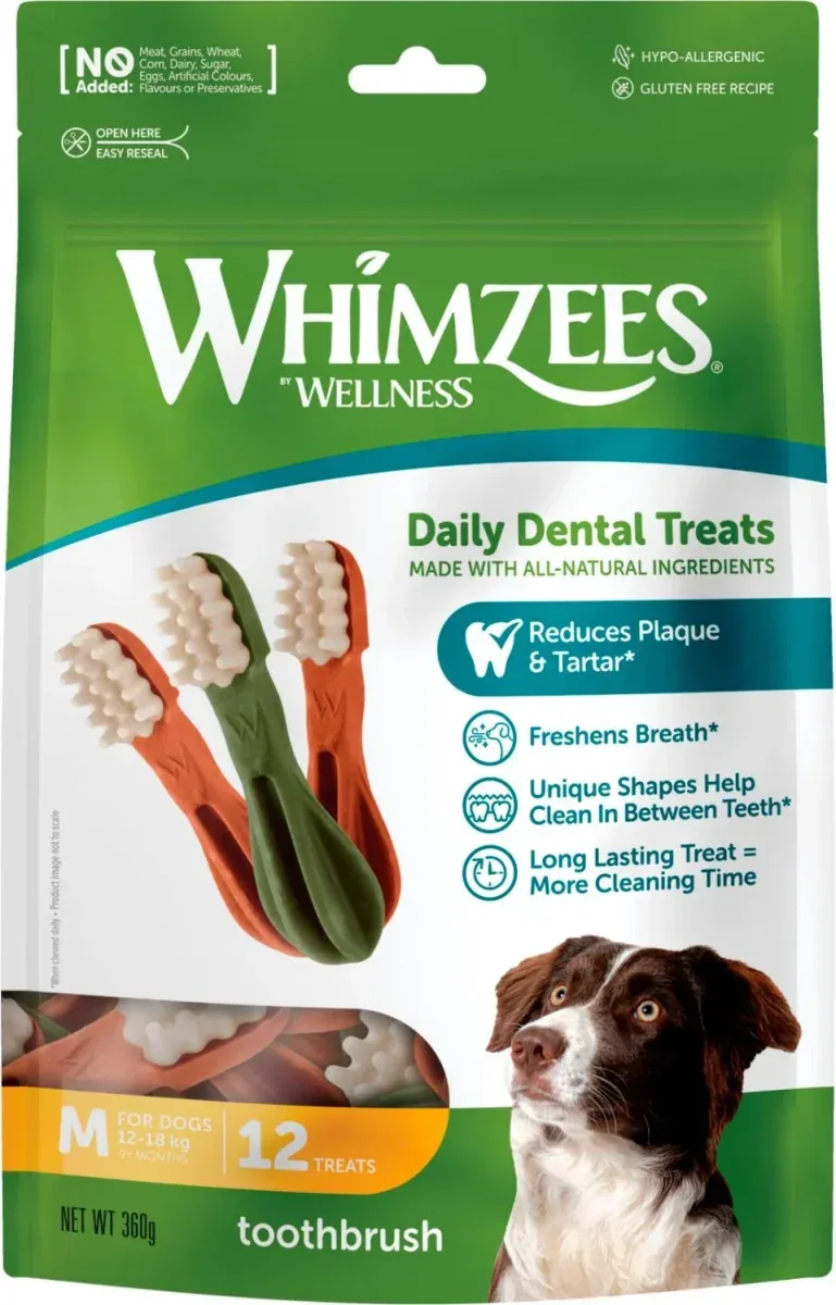 Whimzees hammasharja purutikku M – 360g/12kpl