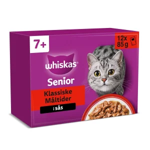 Whiskas 7+ Classic kastikkeessa 12 x 85 g