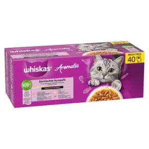 Whiskas Aromatic Selection 40 x 85 g Mix kastikkeessa (4 makua)