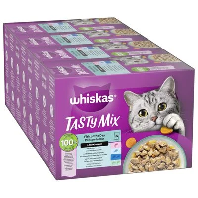 Whiskas Tasty Mix Pouches -lajitelma 144 x 85 g Fish of the Day in Sauce