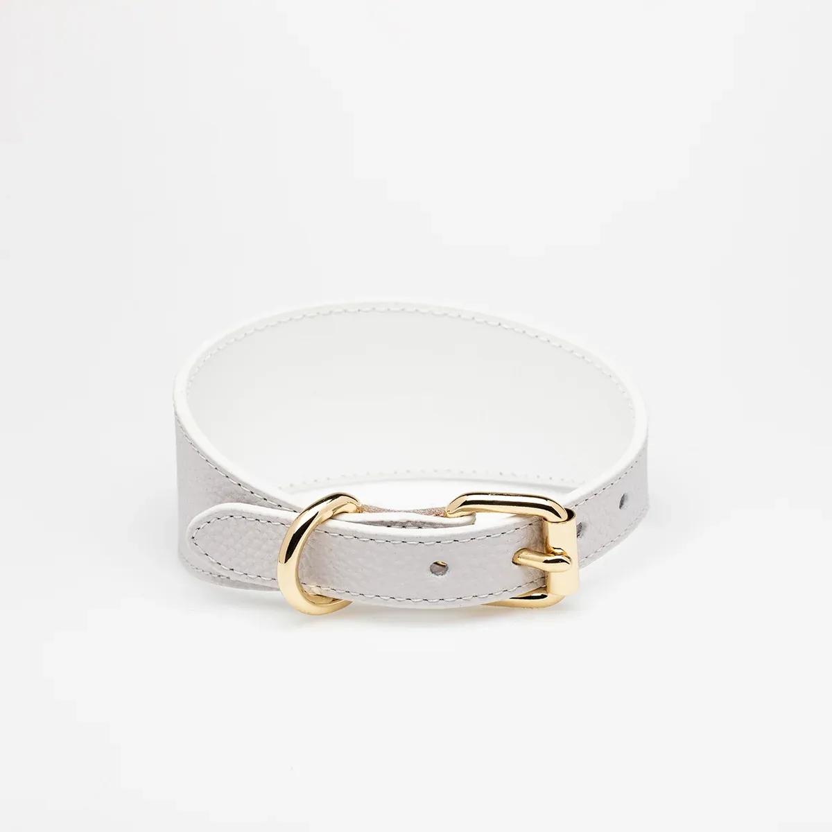 White Dog Collar Wide