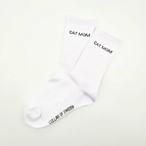 White Tube Socks – Cat Mom