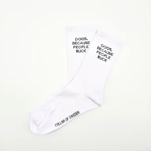 White Tube Socks – Dogs. Because People Suck