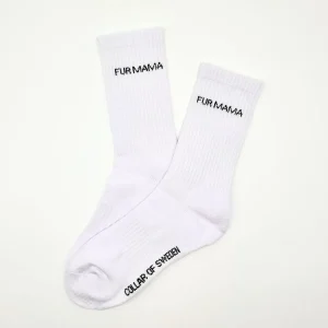 White Tube Socks – Fur Mama