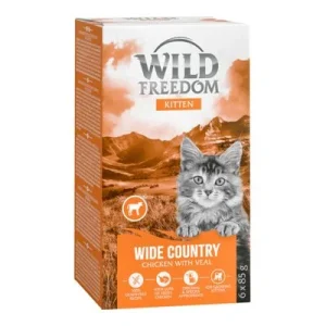 Wild Freedom Kitten 6 x 85 g Wide Country vasikka ja kana