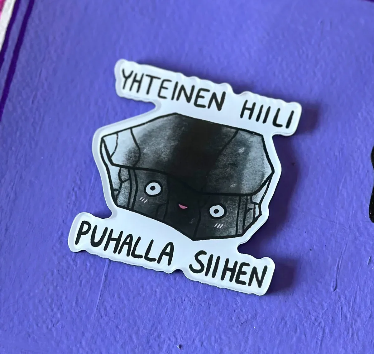 Yhteinen hiili, puhalla siihen – Akryylimagneetti