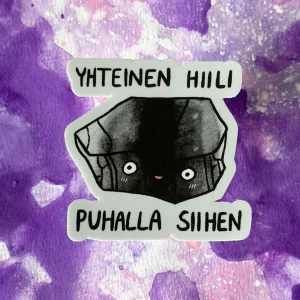 Yhteinen hiili, puhalla siihen – Säänkestävä tarra