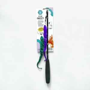 Yugie Toys Onkilelu + 2 kpl Matonen -Kissasyöttiä, violetti & vihreä